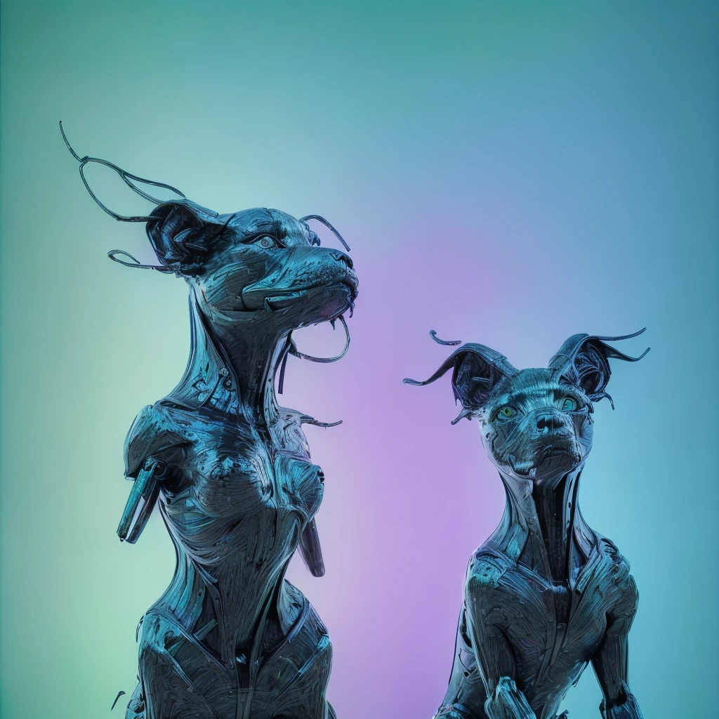 (samdoesarts:1.3), nvinkpunk, articules, horrifying techno-organic mutation (dobermann), portrait, backlighting, abstract, painting, painted by famous artist, ethereal, liquid, abstract, masterpiece, highly detailed, best quality, highest quality, realistic lighting, hyperdetailed, hyperrealism, colors, colorful, social clothing