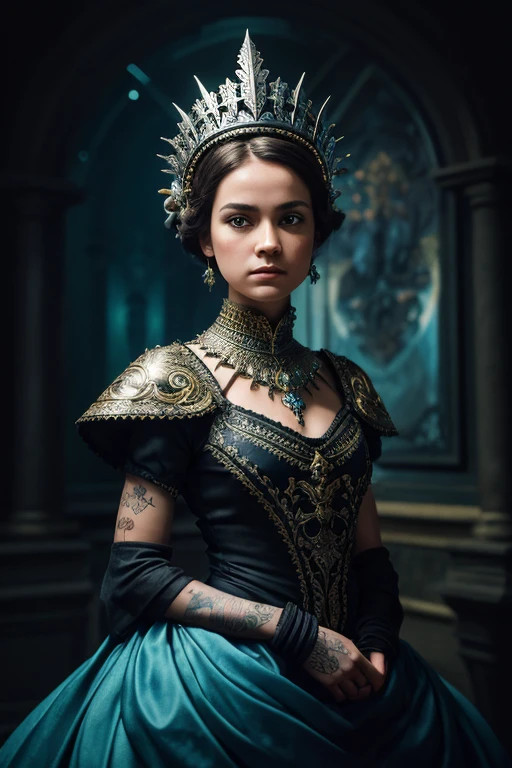 8K, ARTISTIC photogrAphy, best quAlity, mAsterpiece: 1.2), A (potrAit:1.2) Don Bluth Style doll, in a Dragon's Lair, full body RAW candid cinema, 16mm, color graded portra 400 film, remarkable color, ultra realistic, sad admosphere, dark lighting, oppressive atmosphere, depressive colors, kodak portra 400, photograph,r, Natural Light, Salvatrucha tatoos, Crown Metal, Pinhead lighgts, blur reflection, Brush Strokes, Smooth, abstract, Splatter, Oil On Canvas, rainbow colors, fractal isometrics details bioluminescens : a stunning realistic photograph of wet bone structure, 3d render, octane render, intricately detailed, titanium decorative headdress, cinematic, trending on artstation | Isometric | Centered