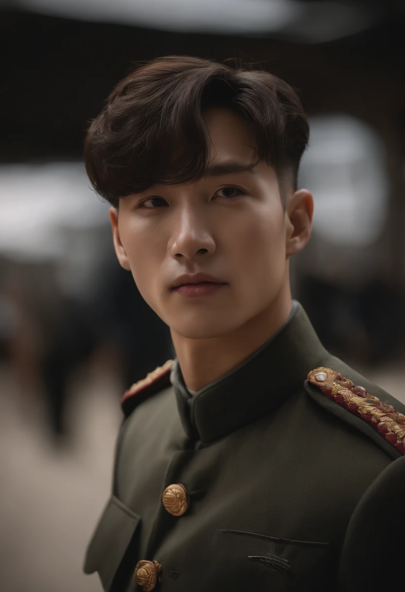 Jungkook de BTS en el servicio militar coreano. 