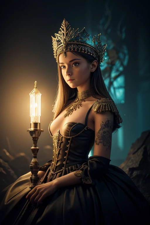 8K, ARTISTIC photogrAphy, best quAlity, mAsterpiece: 1.2), A (potrAit:1.2) Don Bluth Style doll, in a Dragon's Lair, full body RAW candid cinema, 16mm, color graded portra 400 film, remarkable color, ultra realistic, sad admosphere, dark lighting, oppressive atmosphere, depressive colors, kodak portra 400, photograph,r, Natural Light, Salvatrucha tatoos, Crown Metal, Pinhead lighgts, blur reflection, Brush Strokes, Smooth, abstract, Splatter, Oil On Canvas, rainbow colors, fractal isometrics details bioluminescens : a stunning realistic photograph of wet bone structure, 3d render, octane render, intricately detailed, titanium decorative headdress, cinematic, trending on artstation | Isometric | Centered