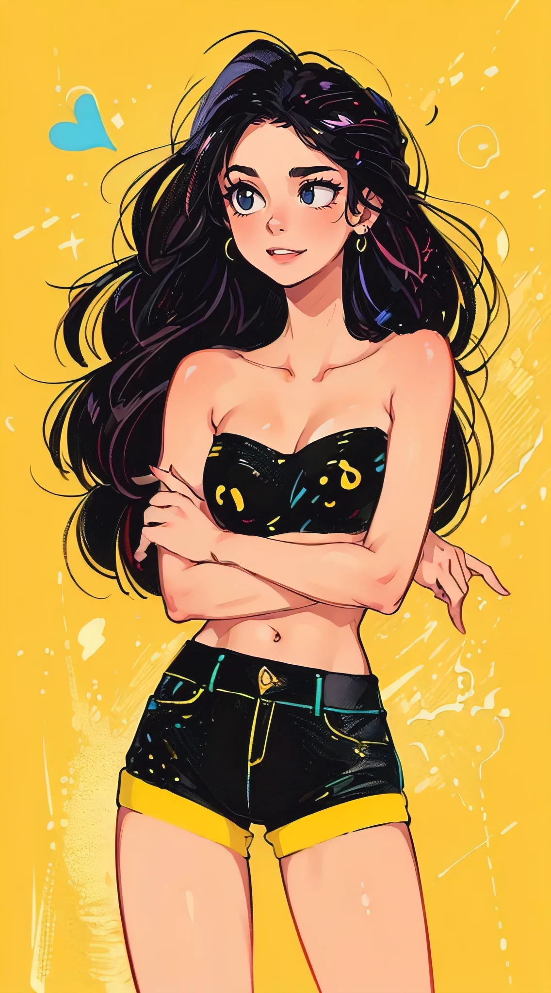 (best quality,4k,8k,highres,masterpiece:1.2),ultra-detailed,(realistic,photorealistic,photo-realistic:1.37),illustration by artgerm and gerald brom, attractive woman, perfect body, hyperfeminine curves, cute and playful pose, vibrant, expressive