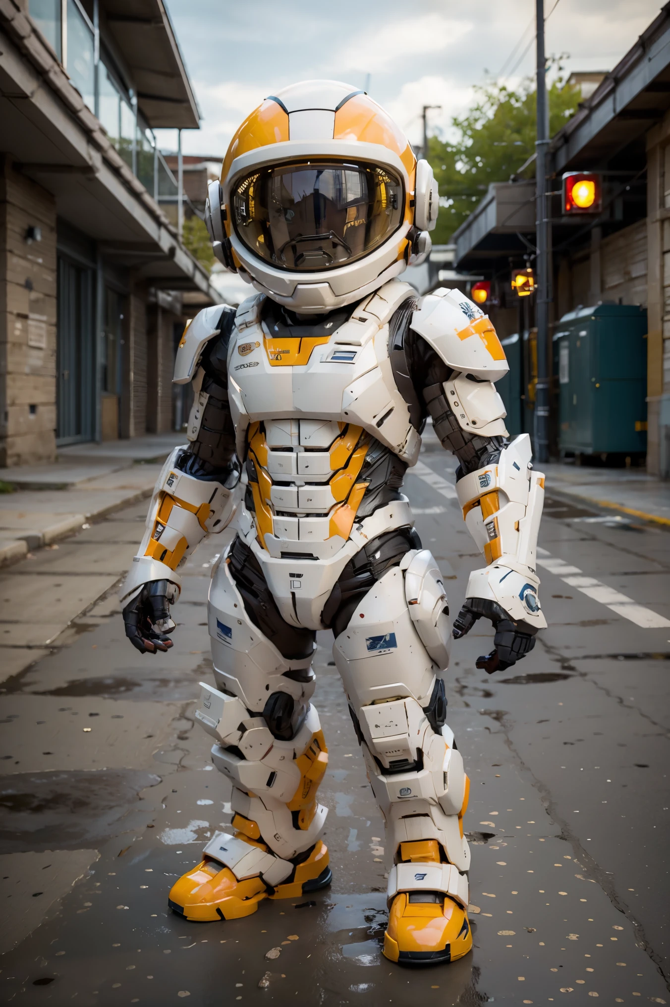 BJ_Lego bricks, solo, 1boy, standing, chibi, blurry, no_humans, helmet, robot, mecha, science_fiction, power_armor,
cinematic lighting,strong contrast,high level of detail,Best quality,masterpiece,White background, 