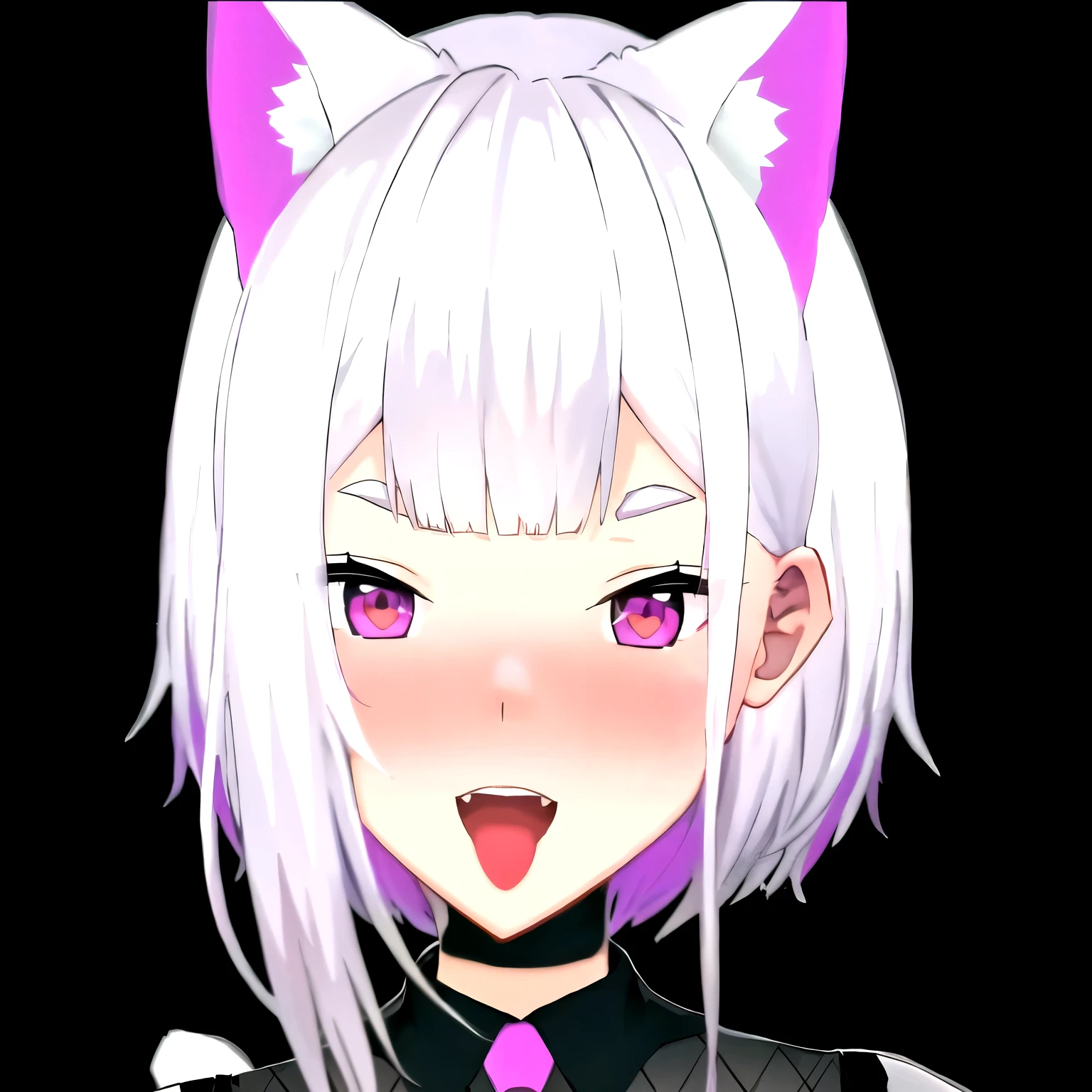 anime girl with white hair and purple eyes with a cat ear, anime catgirl, nekomimi, cute anime catgirl, anime girl with cat ears, white cat girl, anime cat, cat girl, catgirl, shikamimi, live2d virtual youtuber model, attractive cat girl, beautiful anime catgirl, girl with cat ears, anime moe artstyle