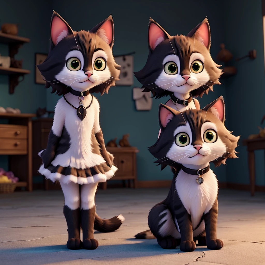 make a female cat that look like a batcat