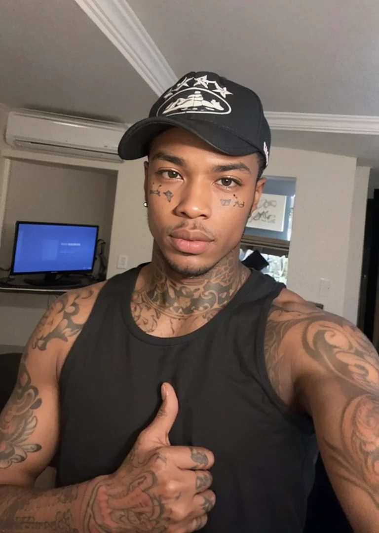 black man with tattoos insp Kayblack