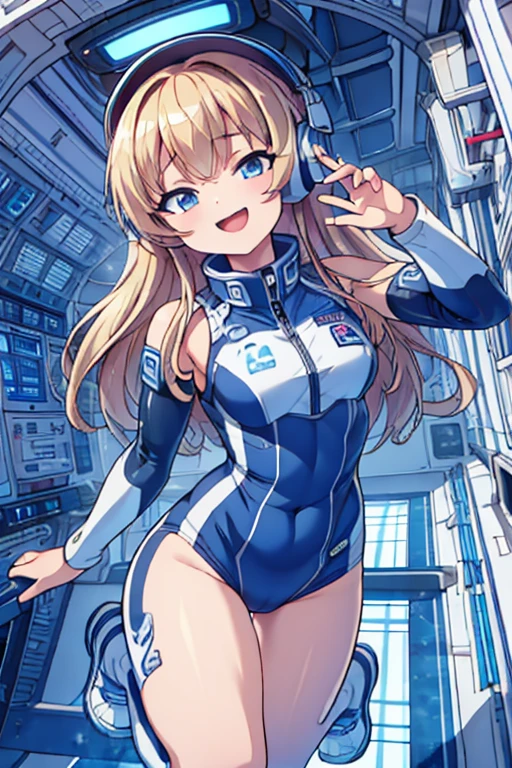 top-quality,Top image quality,in 8K,4K,masterpiece,ultra-detailliert,Beautiful,ultra-quality, best quality,high resolution, ultra-detailed,game cg,dutch angle,(acrobatic pose):5,jumping:5,(inside spacestation,)beautiful detailed eyes,five fingers,headphone,nsfw,a beauty girl,(astrovest):5,(track uniforms),wet,(steam:1.5),Running form,open open mouth,(blonde hair),(long hair):2,Navel,space_station_interior, exercise_room, futuristic, high_technology, zero_gravity_exercise_equipment, high_resolution_landscape, sleek_design, minimalistic, 8K_resolution, game_cg_style, Dutch_angle, detailed_character, track_uniform, perfect_running_form, intense_expression, detailed_eyes, determination, steam:1.5, beauty, strength, five_fingers, visible_navel, open_mouth, ultra_quality, high_resolution, ultra_detailed,astrovest
