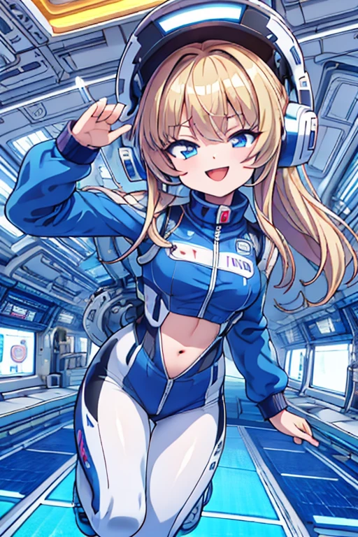 top-quality,Top image quality,in 8K,4K,​masterpiece,ultra-detailliert,Beautiful,ultra-quality, best quality,high resolution, ultra-detailed,game cg,dutch angle,(acrobatic pose):5,jumping:5,(inside spacestation,)beautiful detailed eyes,five fingers,headphone,nsfw,a beauty girl,(astrovest):5,(track uniforms),wet,(steam:1.5),Running form,open open mouth,(blonde hair),(long hair):2,Navel,space_station_interior, exercise_room, futuristic, high_technology, zero_gravity_exercise_equipment, high_resolution_landscape, sleek_design, minimalistic, 8K_resolution, game_cg_style, Dutch_angle, detailed_character, track_uniform, perfect_running_form, intense_expression, detailed_eyes, determination, steam:1.5, beauty, strength, five_fingers, visible_navel, open_mouth, ultra_quality, high_resolution, ultra_detailed,astrovest