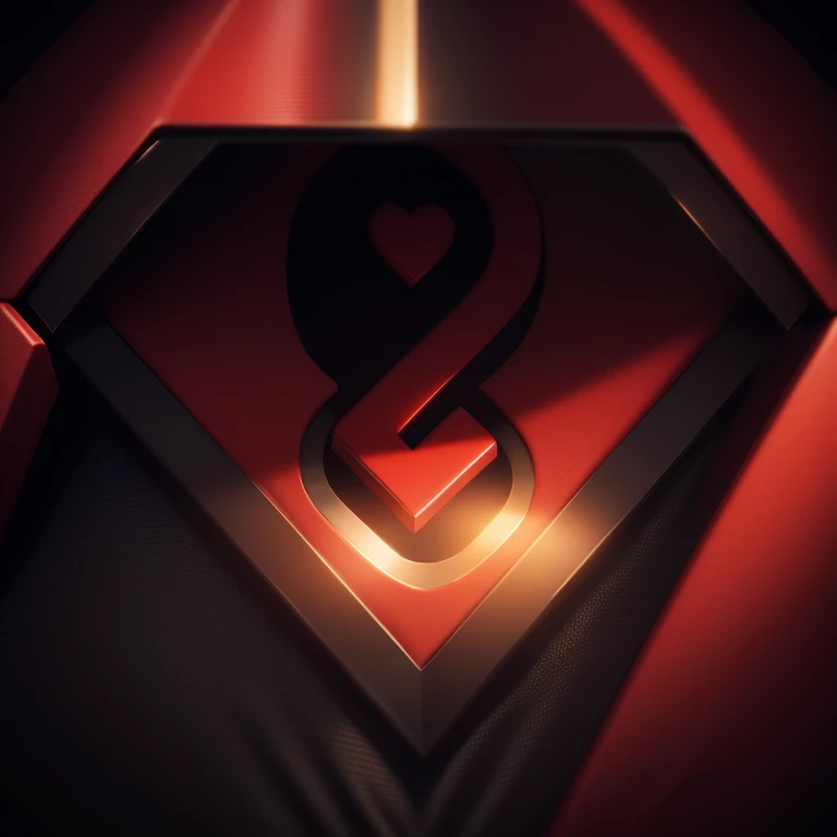 Close-up of red light with heart in center, krypton, 8k highly detailed ❤🔥 🔥 💀 🤖 🚀, 8k highly detailed ❤️‍🔥 🔥 💀 🤖 🚀, Diamond-plated superheroes, material designer, Promotional art, Beeple artwork, Substance 3D Painter, Substance 3D Painter, Beeple!!, very strong, heart stone