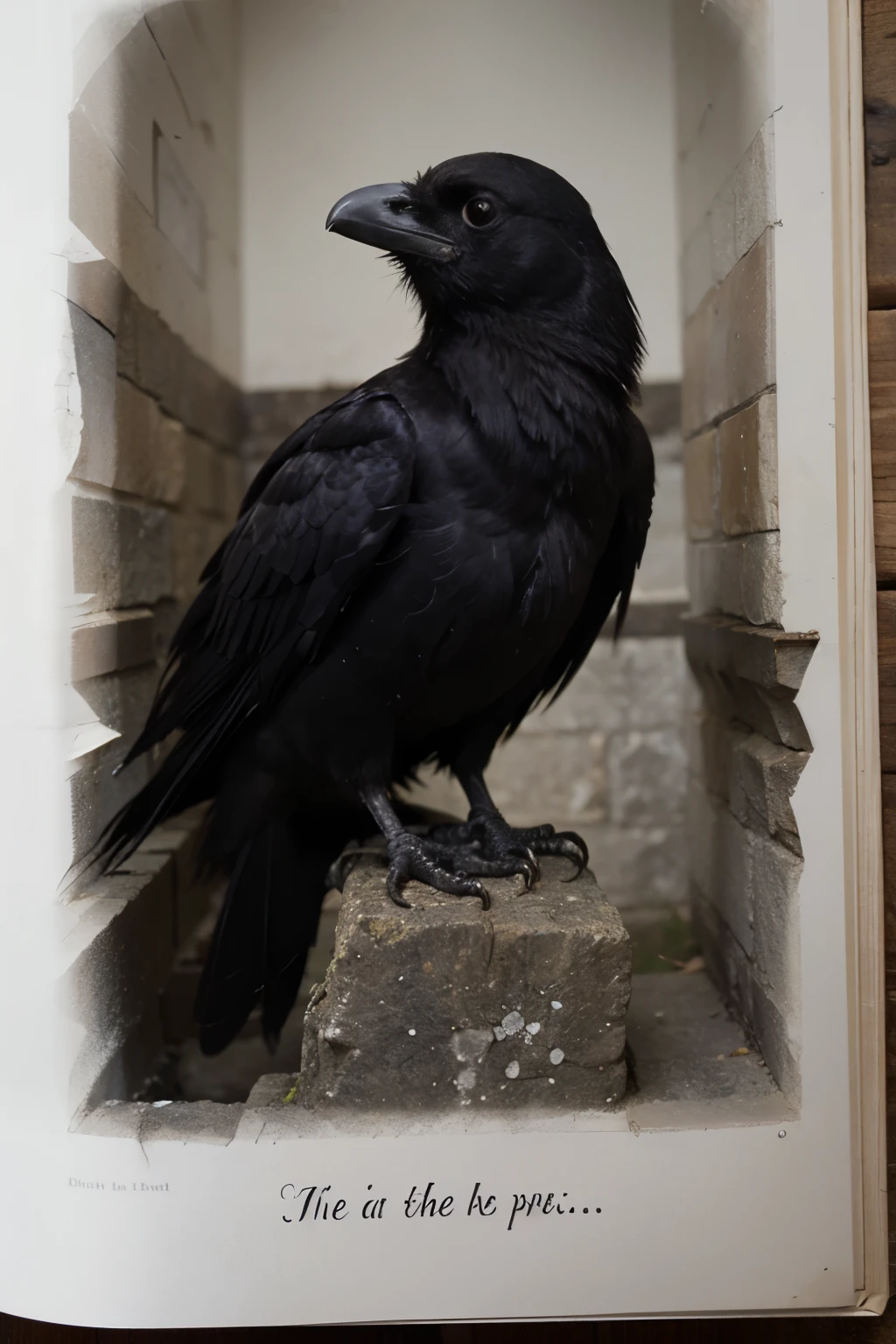 make an image according to the context of the raven by edgar allan poe without the raven