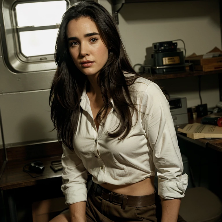 Jennifer Connelly dressed as an aviator