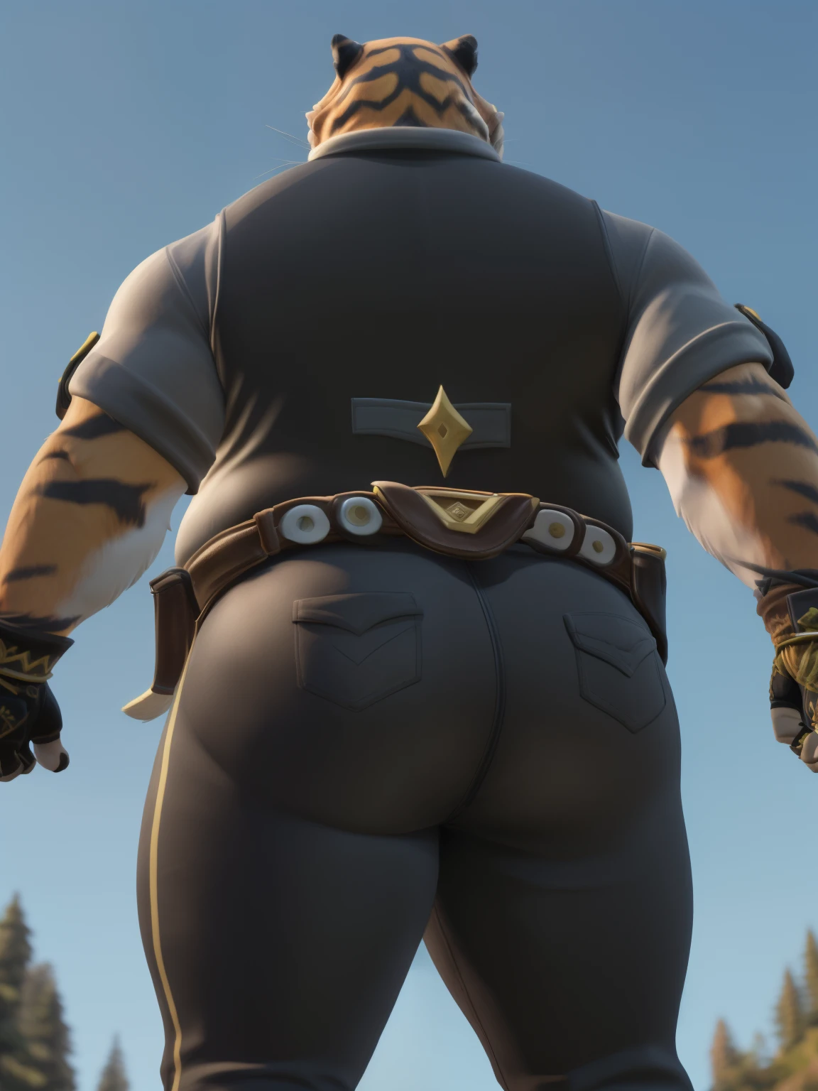 (Link, white hair, huge ass, very thick thighs,red eyes, male body) )
