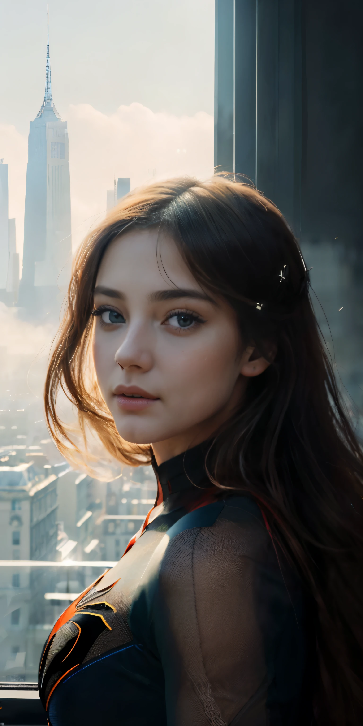 (1fille:1.3), seulement, (((Very Detailed face)))), ((highly detailed eyes and face)))), Beautiful detailed eyes, Parties du corps__, art officiel, fond d'unified 8k screen, super detailed, beau and beau, beau, chef-d'artwork, best quality, original, chef-d'artwork, super belle photo, best quality, super haute résolution, realistic realism, sunlight, portrait complet du corps, Amazing Beauty, Pose dynamique, Delicate face, Des yeux vibrants, (De face), Elle porte le costume de Spider-Man, red and black color scheme, spider, highly detailed city roof background, toit, surplombant la ville, Detailed face, Detailed complex occupied background, messy, Magnifique, blanc laiteux, highly detailed skin, Realistic Skin Details, pores visibles, Une concentration claire, volumetric fog, 8k euh, DSLR, high quality, grain de film, peau claire, Photographic realism, lomographie, Futuristic dystopian megalopolis, translucide