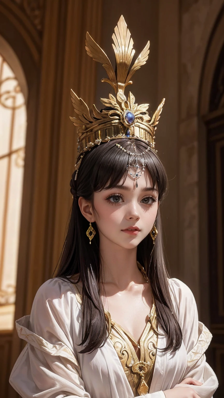 ((最high quality, 8K, masterpiece: 1.3, Ultra HD, high quality, 最high quality, High resolution, realism)) 、It&#39;s Cleopatra、Inside an ancient Egyptian palace、Use your body to seduce Julius Caesar of Rome