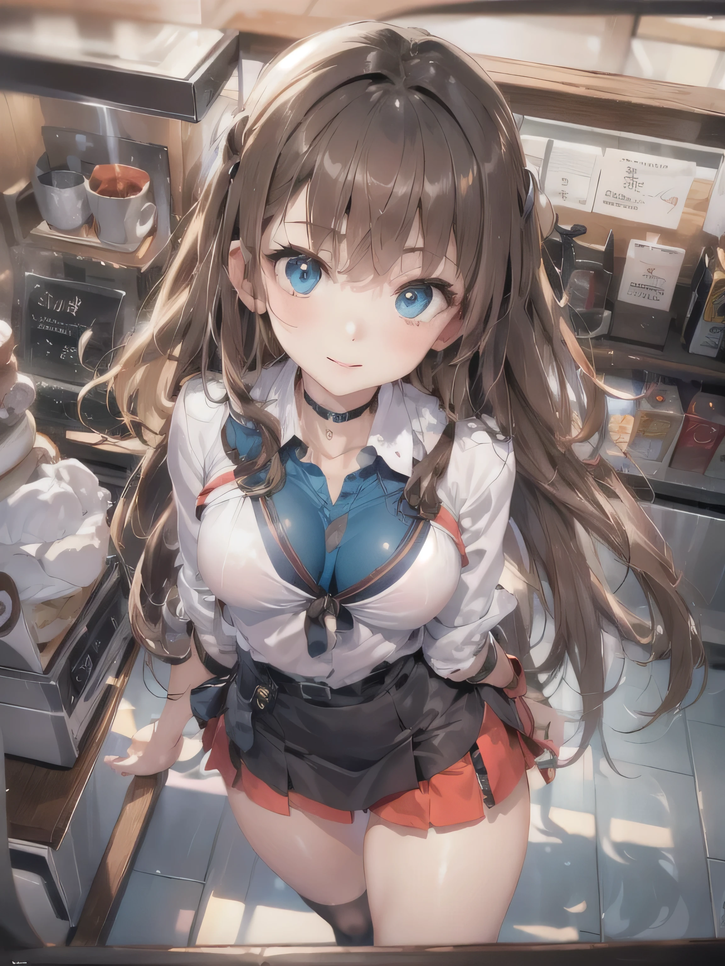 Isuzu Sento、Highest quality、Highest quality、Huge super 、Cleavage、A fawning expression、high school girl、sexual behavior、Sex、Armpit、pregnancy、Cowgirl、vagina、Thighs、Knee socks、Armpit見せ、両Armpit見せ、Glare、Close-up、train、strap、Armpitチラ、Absolute area、Female organ、 slip out、strap