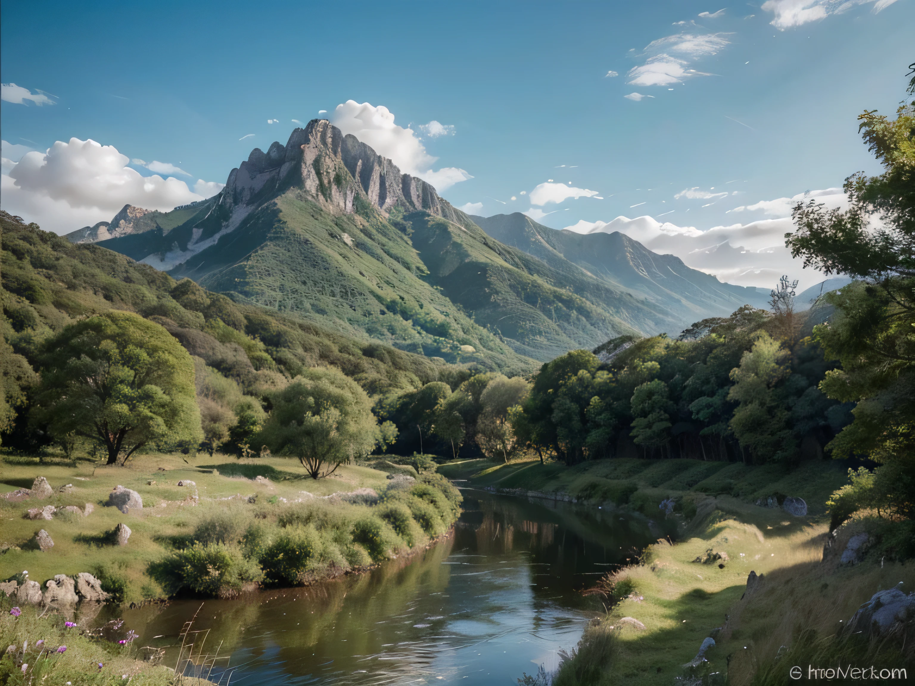 Ondas de luz en cuadros de paisajes.，Picos verdes reflect the sky。 The landscape of the painting is full of poetry.，
Cuifeng green trees painted micro green.。 Las nubes humean y las nubes brillan en el cuadro de paisaje.，
La luz de la nube brilla，Las majestuosas olas entran en el cuadro.。 The landscape in the painting is full of affection.，
Picos verdes, Green trees and long water.。 Las majestuosas olas en los cuadros de paisajes，
Picos verdes and green trees in the painting。 The landscape in the painting is full of affection.，Escondido en pinturas al agua, 
light and mountain。