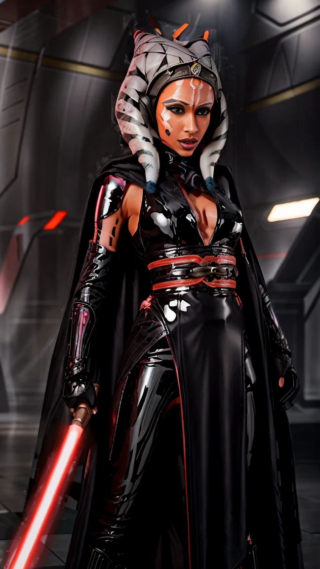 AHSOKA Brainwashed by the GALACTIC EMPIRE. (((WEARING SEDUCTIVE LATEX))) 
