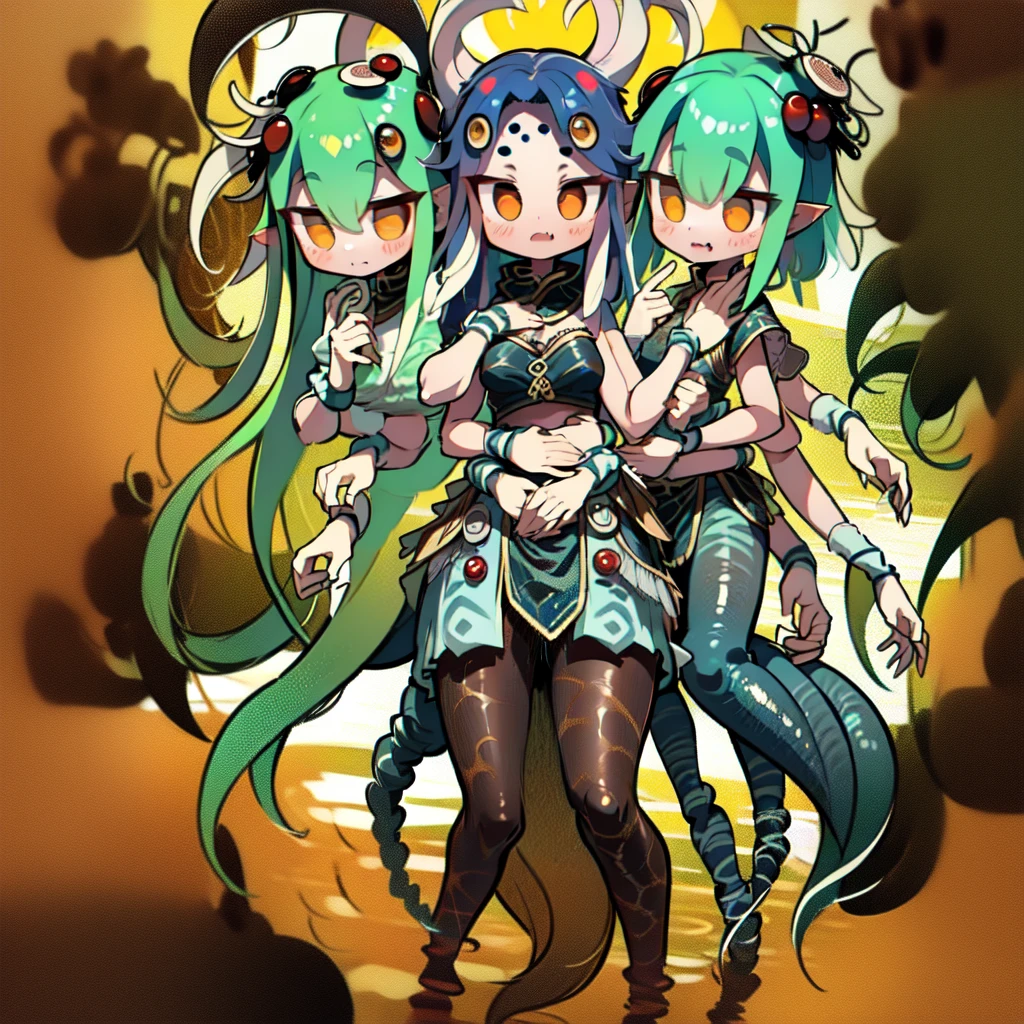 (a lot of extra limb), (Extra Arms), extra legs , multiple heads,((((3 heads:1.5)))), Cat ear,extra breasts under breasts, multiple legs, Shrine priestess costume, wolf ears ,fox ears, multiple legs, multiple arms, masterpiece, highest quality , {Multiple people} , (human limbs grow on tentacles ）, Scylla with too many slime tentacle limbs , extra eyes, extra ears, too many extra body parts, extra body , extra heads ,conjoined twins ,twintails, tentacle hair, a lot of extra limbs grow on slime tentacle, chaos shape girl, mutation ,parasitic girl’s body ,green hair , slime tentacle hair  , golden eyes , extra torso on tentacle legs, multiple girls fuse tentacles , a lot of humanoid arms grow on tentacle arms , more arms, more legs, more heads, more ***********s, multiple torso, more limbs , surprised expression, extra limbs fuse tentacle , melting limbs , extra breasts , skin fang, naughty, crazy, demon horns, mismatched pupils, anime style, 8k, super detail, textured skin, anatomically incorrect anarchy body, multiple extra body on torso with extra arms,multiple heads on head with tentacle arms, branched body, branched tentacles , a lot of tentacle arms grow on whole body, Hekatoncheir , severed torso, tentacled vagina, small breast, she is unable to move body freely, Tentacle arms that move on their own, A girl raped by her own body that moves on its own, girl fondling her own breasts, no pants , ruled by an extra head, controlled by tentacle monster, girl fused mythical creatures, green tentacles, The extra head with extra arms is the main body, Replacement, Embrace your extra head, extra torso , a girl being parasitized by a tentacle girl’s body ,a girl assimilate into tentacles , body being invaded by tentacles, A five-year-old girl with tentacles fused together, tentacle legs coming out of vagina , futanari penis growing on vagina, Mind control, tentacle girl absorbed by slime girl, amorphous monster girl, crotchhead , tentacle slime shapeshifter 