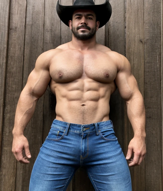 Juan: male, vaquero, musculoso, rostro, realista, foto, real foto, cuerpo completo, jeans