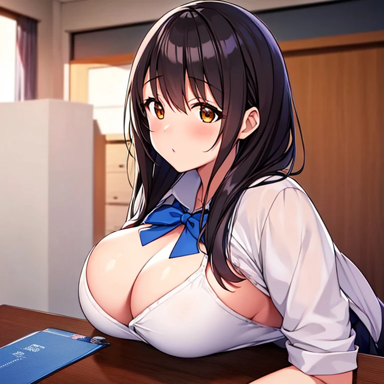 Suzu horikita de classroom elite, sexy, postura sexy y provocativa,  imagen de cuerpo entero, average size breasts