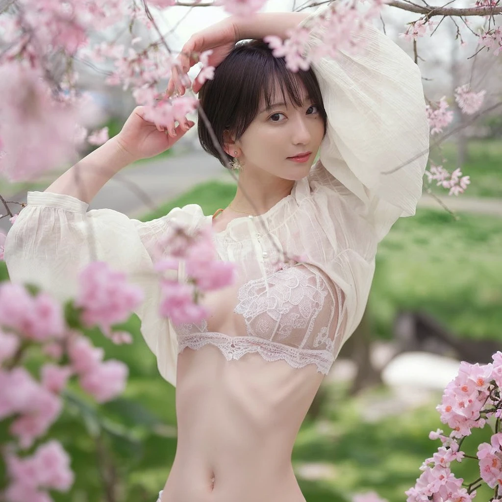 naked、nipple、exposing chest、綺麗なnipple、Medium chest、beautiful female genitals