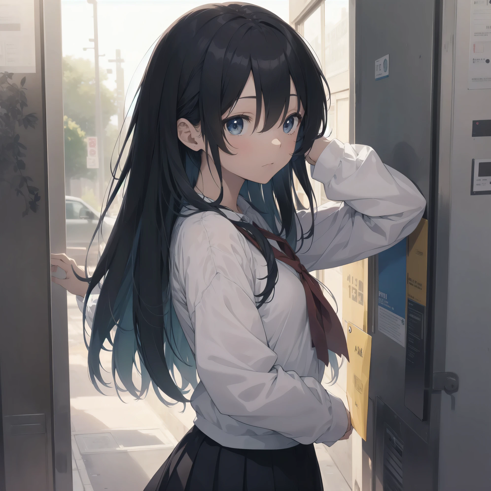 ultra-absurdres-Top quality by artist God, ultra-detailed, high resolution, anime moe artstyle, best anime 8k konachan wallpaper, pixiv contest winner, perfect anatomy,break, 1girl, (Please draw a girl walking sleepily to school alone. )break,(Solo,little female, -yeld:1.Full limbs, complete fingers,a junior hiiveness of immature bodies, (very short hair), short cut, flat chest, , small butt, small black eyes, beautiful detailed eyes, well-proportioned iris and pupils, expressive eyes, highres detailed hair, soft expression, school_uniform, white shirt, pleated skirt,(Detailed Lighting), (Detailed background), in the School commute route. break,super detailed skin, Best cinematic lighting powered by famous artist, 8k,beauty illustration,photoshop_(medium),very aesthetic,break,((artist:mitsumi misato )), artist:akinashi yuu ,artist:oyari ashito ,artist:kantoku ,
