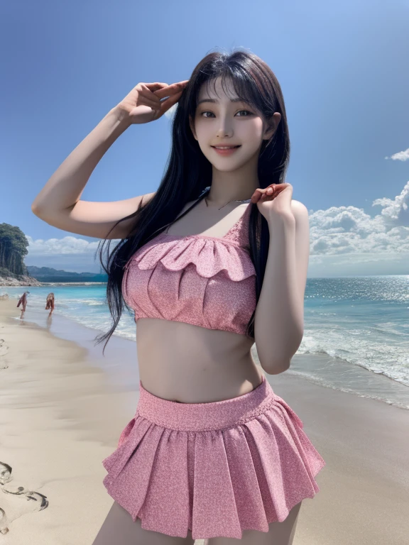 Karina of aespa wear transparant bikini big at beach