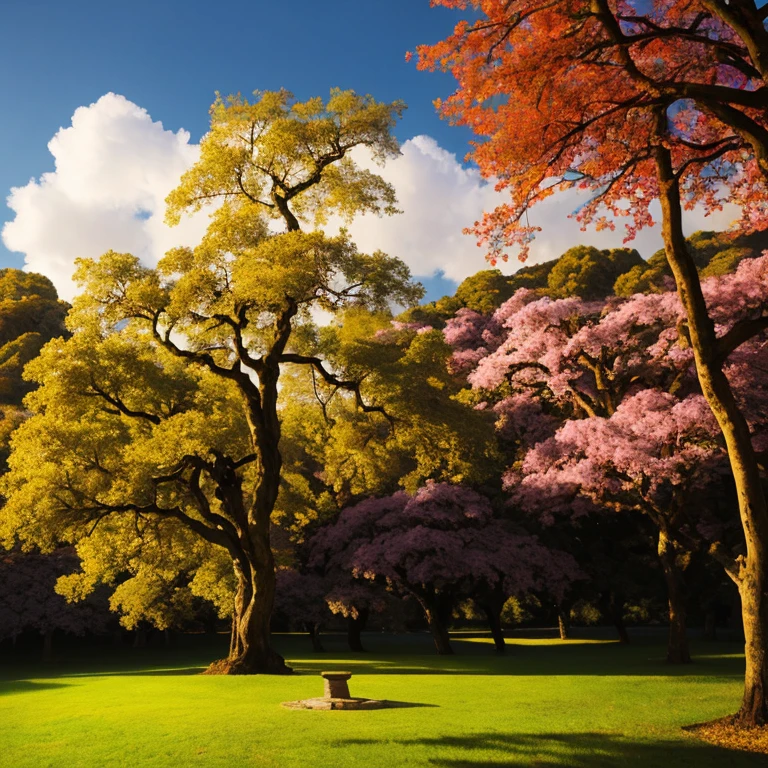 A breathtakingly detailed digital painting captures the Universidad campus in all its glory, showcasing the ethereal twisted and weird old plum trees that line the pathways. The scene, rendered in diorama macro photography, transports you to a late autumn afternoon. The warm hues of the setting sun cast a soft glow on the landscape, creating a dreamlike ambiance. As you explore the artwork, you can almost feel yourself lying in a white cloud wonderland, surrounded by the liquid clouds that seem to envelop the entire scene. The air is filled with a delicate fragrance, as the plum trees emit spore clouds, adding an otherworldly touch to the surreal water art that adorns the campus. Despite the passage of time, the badly damaged walls of the ancient buildings