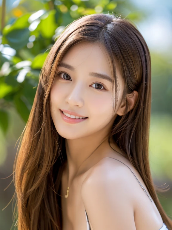 (((32k,high details,high detail、masterpiece,attention to detail,whole bodyエスビアン,alone))),Raw photo & realistic atmosphere,beautiful dark black eyes,detailed mouth,glossy lips,thin eyebrows,fine eyes、Soft white skin that shines in every detail、her deep black eyes are so beautiful,lip details、very beautiful face,very well-shaped face、lifelike face,shining beautiful lips,beautiful eyebrows,infinite reality, Realistic のようなidol sculpture,very cute girl, idol sculpture, とても美しくてかわいい20year old beauty,信じられないほど美しくて上品な20 year old beauty,natural soft light,(slightly brown shiny hair,,barefoot,Beautiful and kind eyes:1.5),(like々beauty,Heavy wear,gentle smile,good shape big breasts,,beautiful posture,make,woman,look straight ahead,whole body, bikini,sandy beach,medium hair