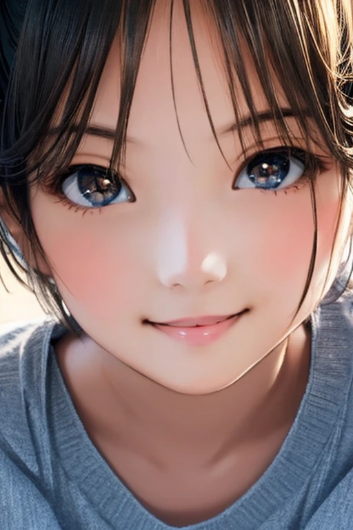 (超A high resolution、Photoreal、realistic、highest quality、Photoreal)、
(((high detail skin))),(real person,picture),
((mix 4)),
(8K、Raw photo、highest quality、masterpiece)、(1 Japanese girl)、photon mapping、radio city、Physically based rendering、auto white balance、((close up of face、unforgettable smile、moist lips、short hair)))、
(blush|cute and playful|adorable|thin|beautiful girl||childish look)、(((look at the audience)),((The iris and pupil are round,,Pupils reflect the surroundings,eyes are not the same size)), ((((thin)))),underwear、lingerie、healthy、ponytail