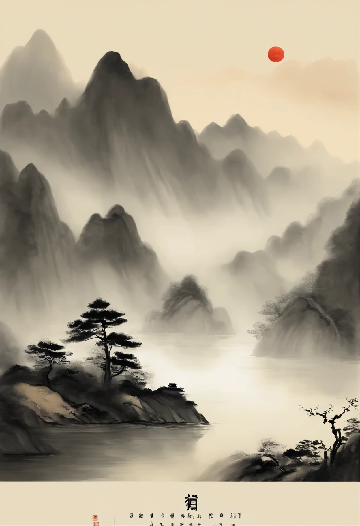 best quality, Ultra-fine details, High resolution, masterpiece:1.2, Soak up the beautiful scenery, Impeccable brushwork, Impressive ink, Use wide-angle viewing, Breathtaking mountain views, Majestic and profound, Beautiful boat sailing among the mountains, A detailed description of the vessel and its surroundings, Chinese traditional art, Expressing the tranquility of nature and, Subtle tonal changes, pastel color palette, The atmosphere is soft and warm, Participate in the famous exhibition - Chinese ink landscape painting,Stunning composition,emotional depth,Capturing the tranquility of the mountains. Very detailed texture strokes and tonal variations, Revealing the complexity of the ship and the beauty of the surrounding landscape. Chinese traditional art styles create a peaceful and harmonious atmosphere,Immerse audiences in natural wonders. This masterpiece is of the highest quality, 具有Ultra-fine details和高分辨率图像, Make it an impressive and stunning work of art,Perfectly captures the essence of Chinese ink landscape painting.