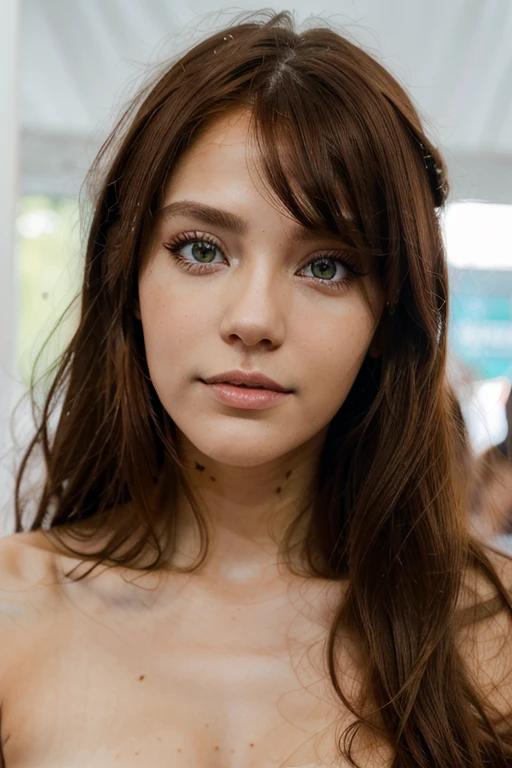 Una chica pelirroja con ojos verdes crua.,8K,detalles de la piel,detalles de cabello realistas,piel perfecta,8K UltraHD,DSLR,alta calidad