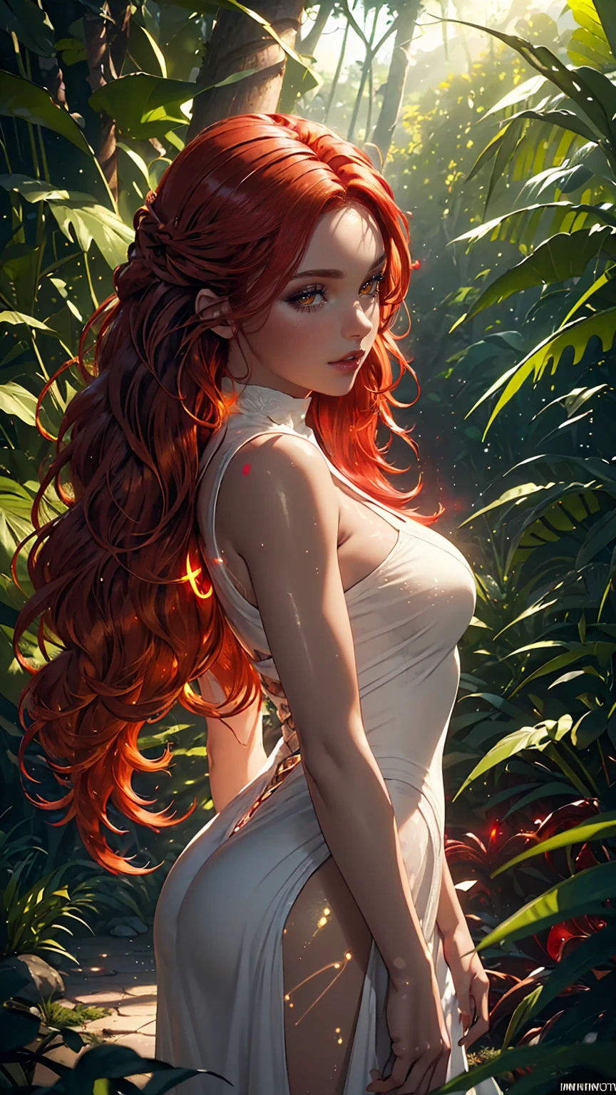 (Masterpiece:1.2), best quality, (illustration:1.2), (ultra-detailed),Eye focus,(Masterfully crafted Glow, pink lens flare), (Cinematic background), hyper details,(delicate detailed), (intricate details), octane render, hdr, (hyperdetailed:1.15), (((colourful))),(soft light:1.2), 1girl, beautiful girl, ultra detailed eyes, mature, plump, thick, rainbow painting drops, paint teardrops, woman made up from paint, entirely paint, splat, splash, (outside), (bioluminescent hair:1.1),(glowing eyes), ((makeup)),(Cinematic masterpiece), fierce, powerful, splashes of colour absolutely eye-catching, (Cinematic headlight), ((caustic)), dynamic angle, beautiful detailed glow, ambient occlusion, ambient light, raytraced reflections,(best illumination, an extremely delicate and beautiful), ((cinematic light)), (soft:2), (whimsical:2) , intricate background, vibrant, dreamscape, lynx ears , lynx girl, (nynx), inside forest, trees, full body, (Lush vegetation:1.5), (golden eyes:1.3), Phoenix dress, black dress, (platinum blonde hair:1.3), (red hair glow:2)