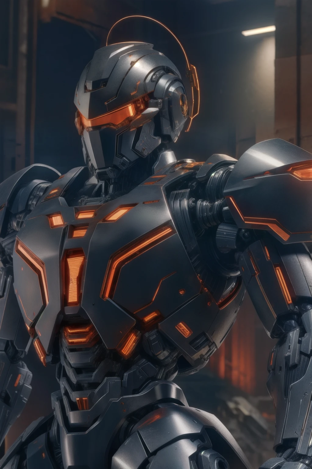 (masterpiece, best quality), intricate details, photo, realistic, unreal engine,
Mecha, humanoid robot, robot, robot joints, joints, helmet, armor, rusty, abandoned warehouse, computer terminals, arcing electricity, sp3ct4, dark atmosphere, soldier, black suit,