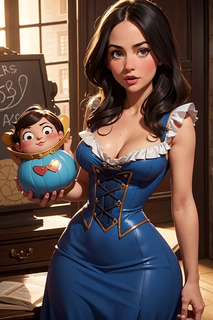 girl, Delilah Trin, no clothes, no underwear, nude, naked, large breasts, flat medium length hair, looking down at me, I am under her with my dildo in her vagina, cum dripping out of her genitals, cum dripping out of her vagina, she is smiling with pleasure, in a beautiful church