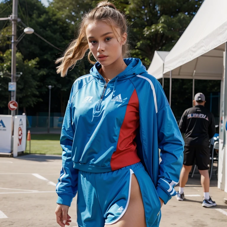 Zara Larsson dressed as an athlete