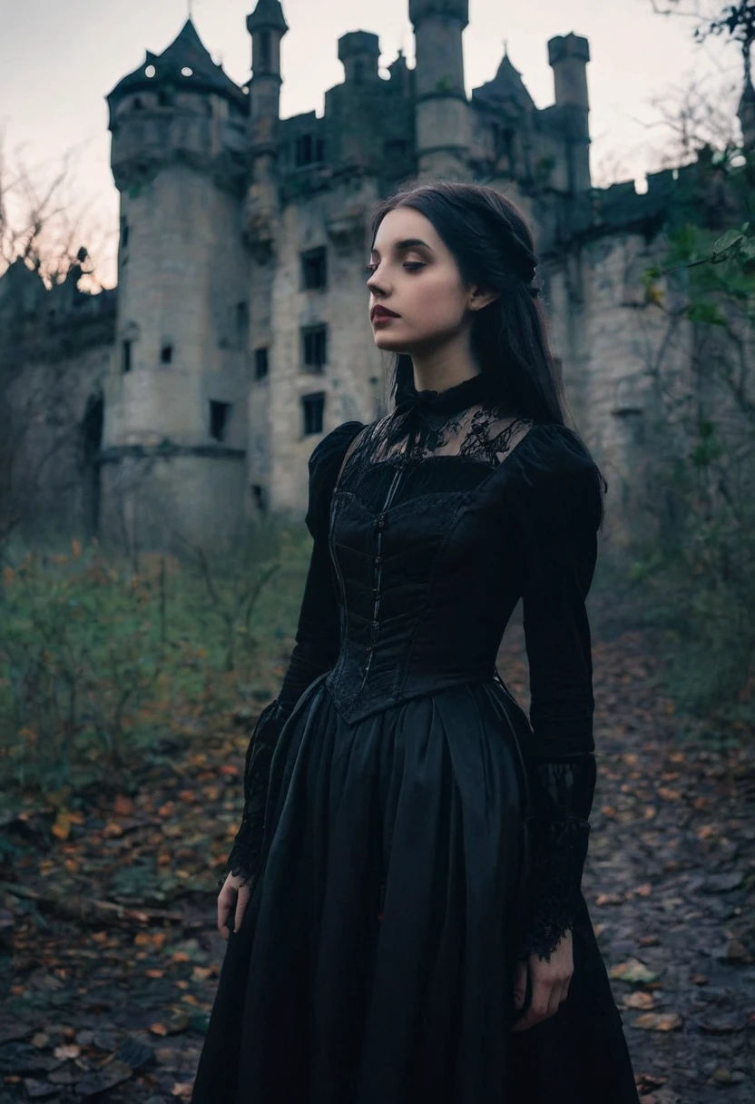 A young gothic woman who lives in an abandoned castle and communicates with the spirits that live there.