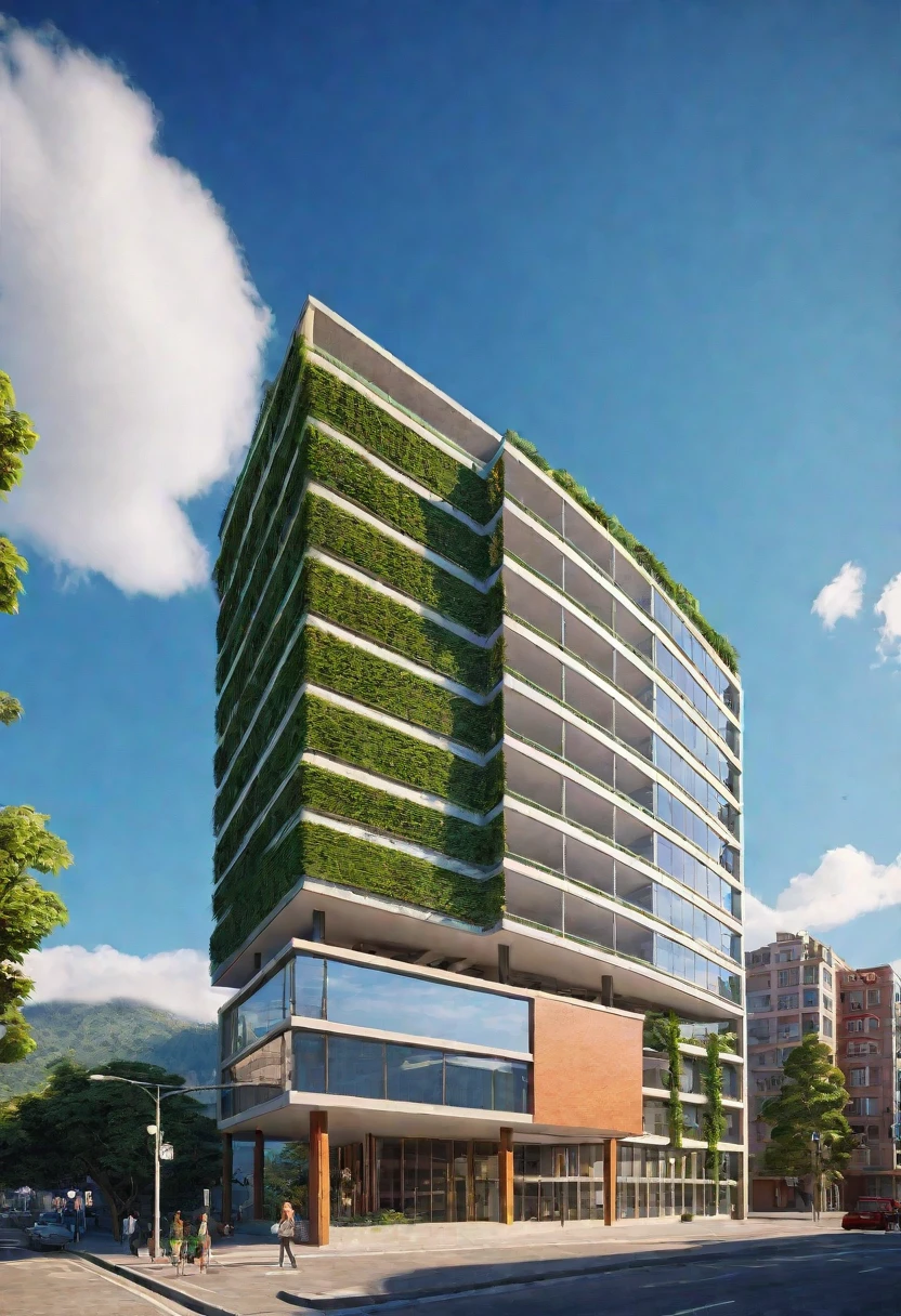 masterpiece , best quality, ((Apartment)),
outdoors, sky, day, cloud, tree, blue sky, ground vehicle, building, scenery, road, lamppost, real world location, bench, lounge chair, balcony, door,entrance,ivy, beam,column, window, traffic light, garden,
, lots of trees, sunlight, public blocks,daytime, mountains, public squares, various building facades, lively city streets, enough detail, high resolution, 8k, HD, super realistic, Photorealistic, highly detailed, plaza,