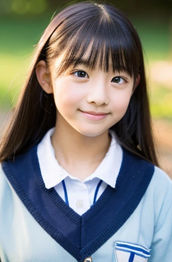 Elementary school student, very cute, has a big mole