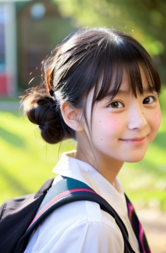 . Very cute. Has 1 mole on her cheek.