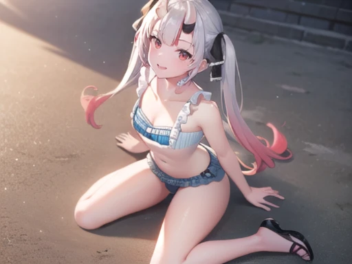 NSFW,Hololive,Laplace Darkness,long hair,Twin tails,Small breasts,(High leg swimsuit:1.5),Frills,Embarrassed,blush,In heat,A wistful look,I feel pleasure,(Perfect hands),(Perfect Anatomy),(masterpiece),(highest quality),Pool,elder,One man,Having sex,Ahegao,Wide-eyed,Cross-eyed,Open your mouth,Sticking out tongue,Leaning forward,Are standing,(Side view:1.3),(Dark Skin:1.2)