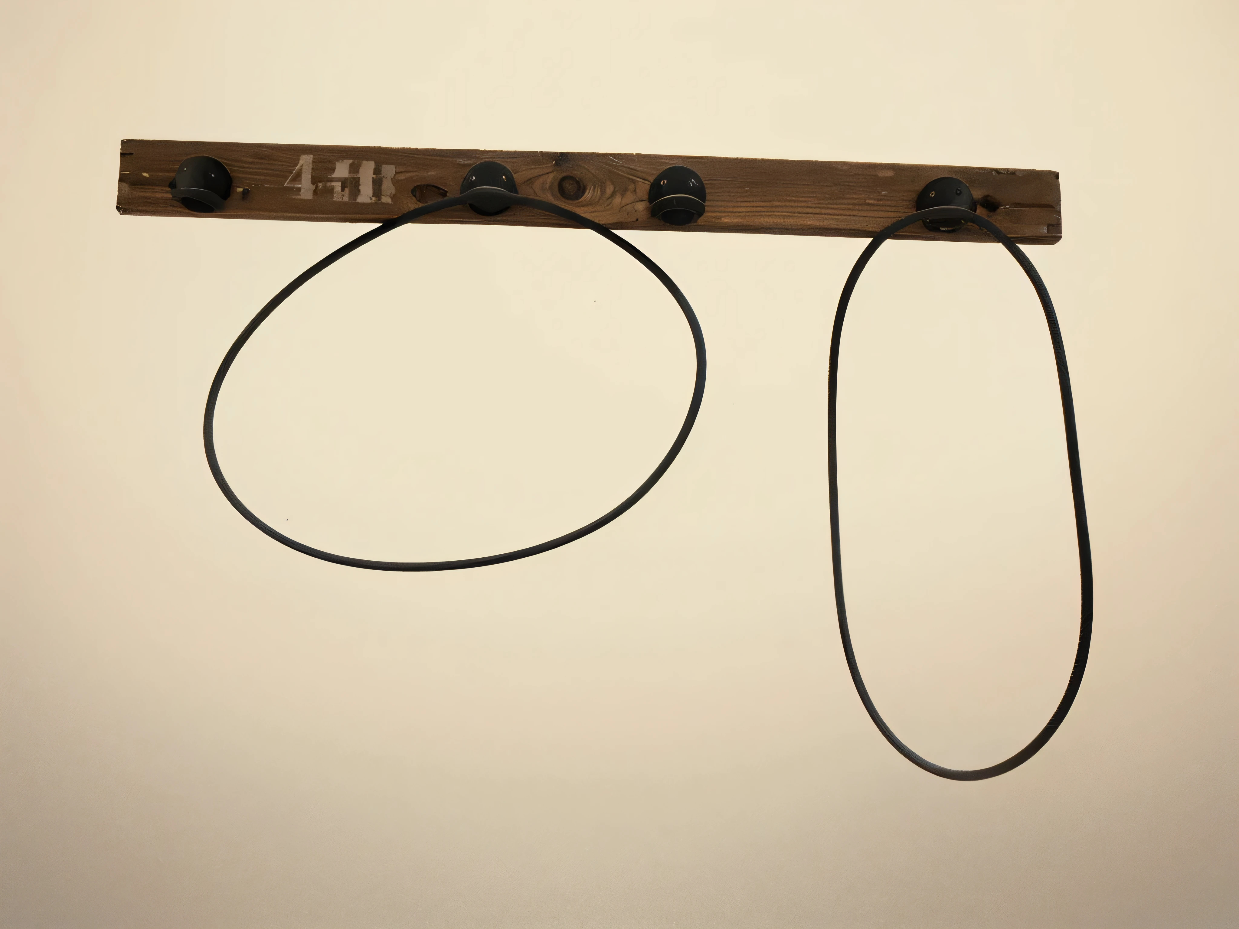 There is a wooden object,There's a wire connected to it., Cable hanging, author:Etienne Dresset, by Carlo Needler, hanging cables, lasso, Minimalist composition, minimal composition, round form, Alexandra Formina, Lanyard, String, rope, Ilya Ozonin, author:Dietmar Damelao, Edward Corbett, Sergey Zabelin, author:Thomas Bock