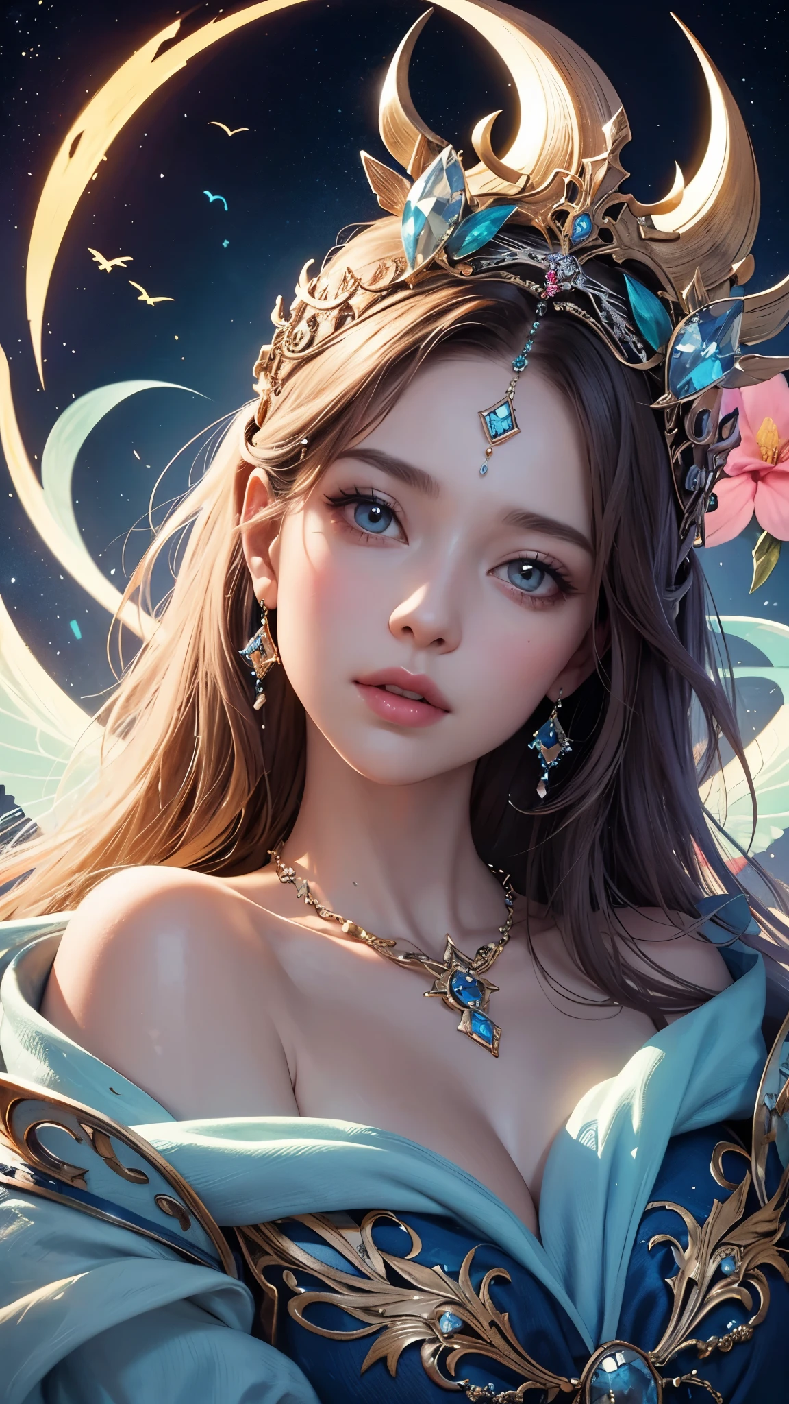 un primer plano de una mujer con un disfraz de hada sosteniendo una flor, Retrato de hada, Retrato de un hada, hermosa hada adulta, hermosa hada, detailed fantasy digital art, Hada astral, beautiful adult Reina de las hadas, detailed fantasy art, beautiful fantasy art, hermosa hada, beautiful detailed fantasy, Retrato de hada woman, Reina de las hadas, amazing fantasy art, hada magnifica