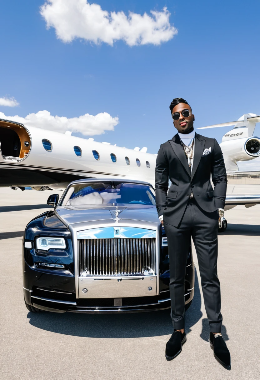 Christian, Wealthy, giver,  young black guy, private jet, 2 Rolls Royce, 2 G wagon 