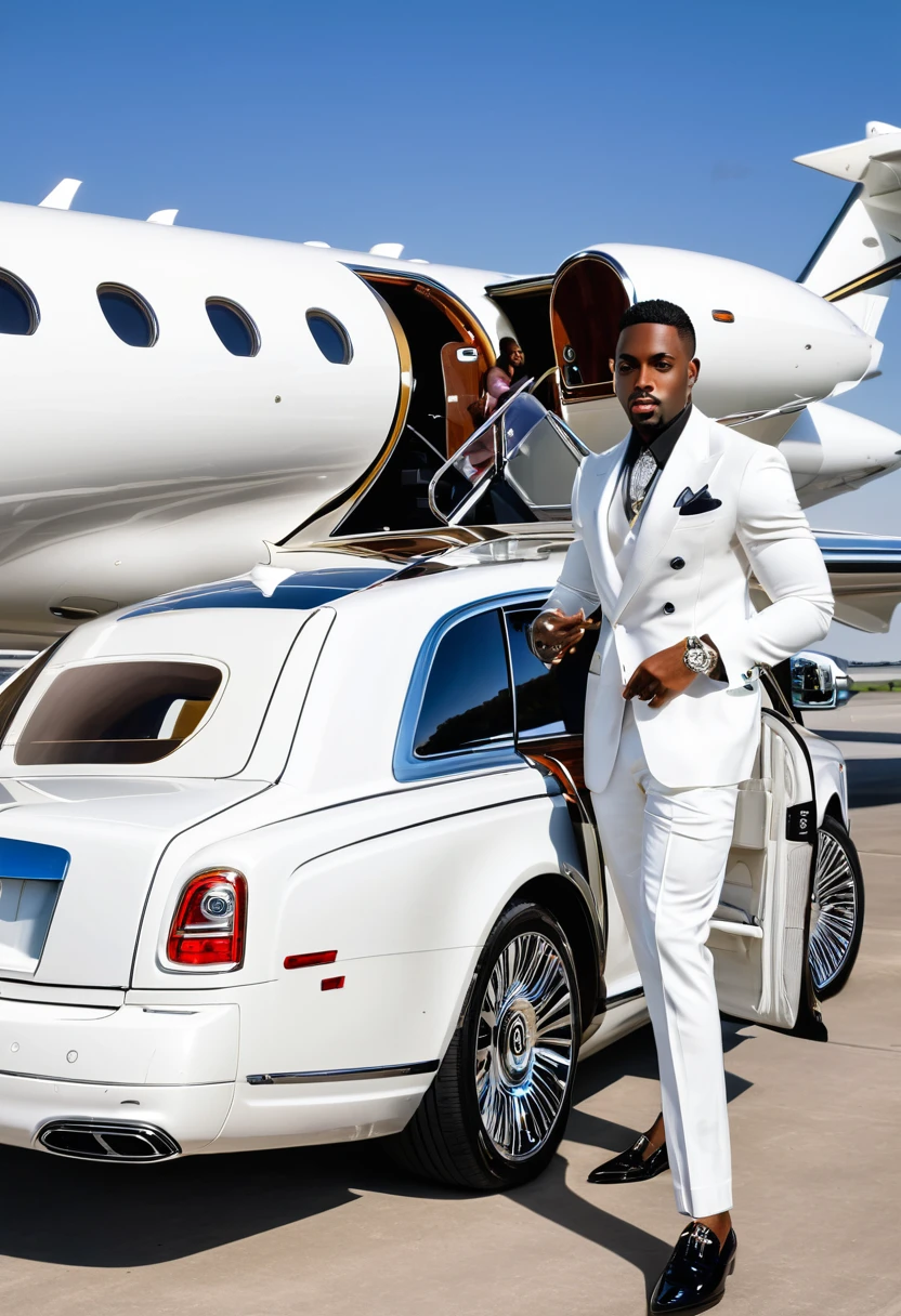 Christian, Wealthy, giver,  young black guy, private jet, 2 Rolls Royce, 2 G wagon 