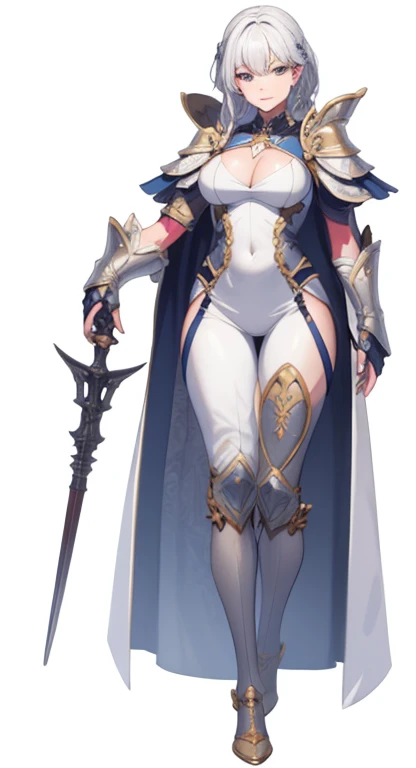 "(masterpiece:1.1), best quality, 
1girl, (80s anime style:1.4), (eyelashes:1.5),
(intricate high detailed body:1.2), 
yellow hair, 
(hair over one eye:1.1),(short hair, wavy hair:1.1), (crown:1.2), 
brown eyes, (thick eyebrows:1.1), 
(pale skin:1.3), (medium breasts:1.1), 
light smile, 
(see-through leotard armor, cleavage cutout:1.2), (garter belt:1.2), 
(spiked knight armor, armored boots, capelet:1.2), (belts:1.1), (hoop earrings:1.1), long gloves, 
standing, peace,
(full body:1.1), 
(simple white background:1.2)"