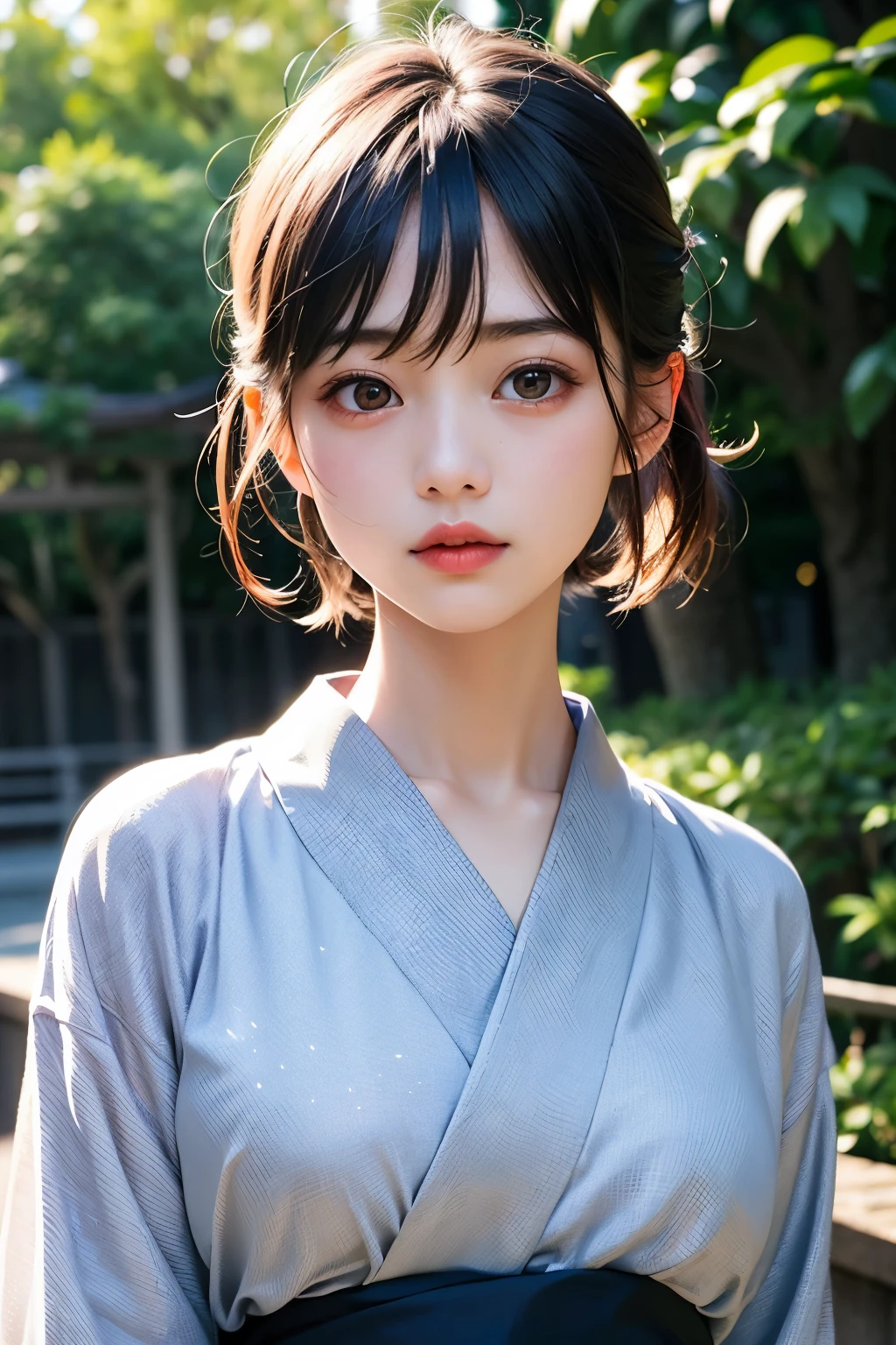 (1 nogizaka girl,teenager,raw photo,photo realistic:1.5),(best quality, high quality,HDR, highest quality,ultra high resolution,high resolution,high res,ultra high difinition,huge file size,8K,2K wallpaper,8K wallpaper,high quality texture,amazing,an extremely delicate:1.4),one girl, Japanese famous idol,beautiful face,small face,absurd,ridiculous,incredibly ridiculous,portrait,breasts close up,blurry background,(yukata,natural makeup:1.3),medium skin,beautiful skin,small head,black hair,silky hair,(Japanese eyes:1.3),black eyes,small eyes,cute eyes,Japanese idol eyes,Japanese nose,(eyebrow:-0.5),(Light Particles, Lens Flare, Luminous Particles: 0.7),looking at viewer,bright lighting,professional lighting,girl