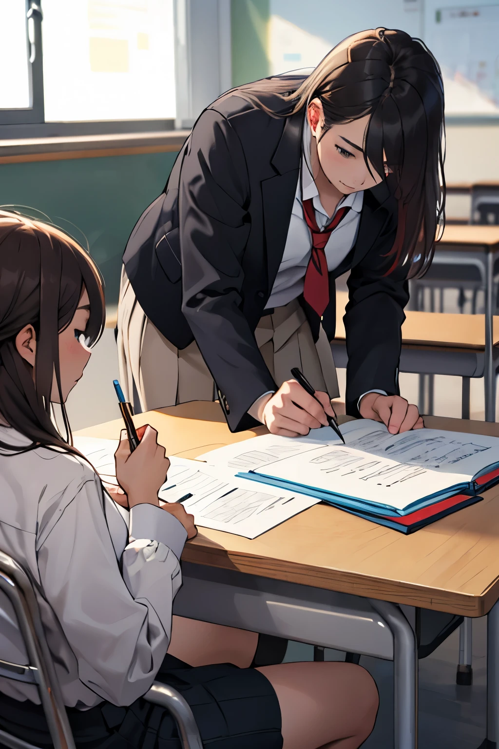 Collaborating with your classmate to make a performance task