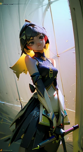 (Melhor qualidade), ((obra de arte), (Detalhe: 1.4), 3D, Uma linda mulher cyberpunk, HDR (high-range dynamics), rastreamento de raio, NVIDIA RTX, Super-resolution, Irreal 5, underground dispersal, Texturas PBR, Post-processing, Anisotropic filtering, profundidade de campo, Maximum Sharpness and Clarity, Texturas multicamadas, Albedo e mapas de destaque, Surface shading, Accurate simulation of light-material interactions, Perfect proportions, octane rendering, luz de duas cores, grande abertura, ISO baixo, White balance, rule of thirds, 8k cru, nudez, Fora do ombro, camisole vest, mini-saia, traje transparente, cintura aberta, mini-saia //, muito curto, grafites coloridos nos ombros,