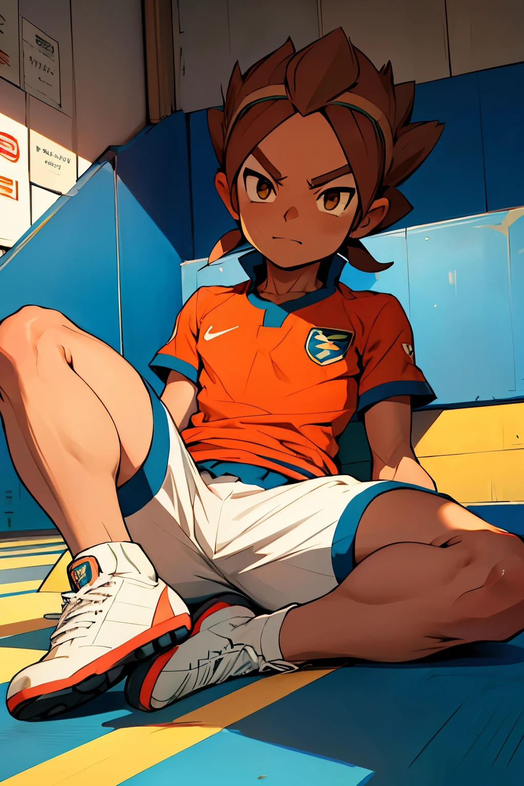jogador de futebol masculino, homem, garoto, de inazuma eleven, (((inazuma eleven))), (((poderes)))
