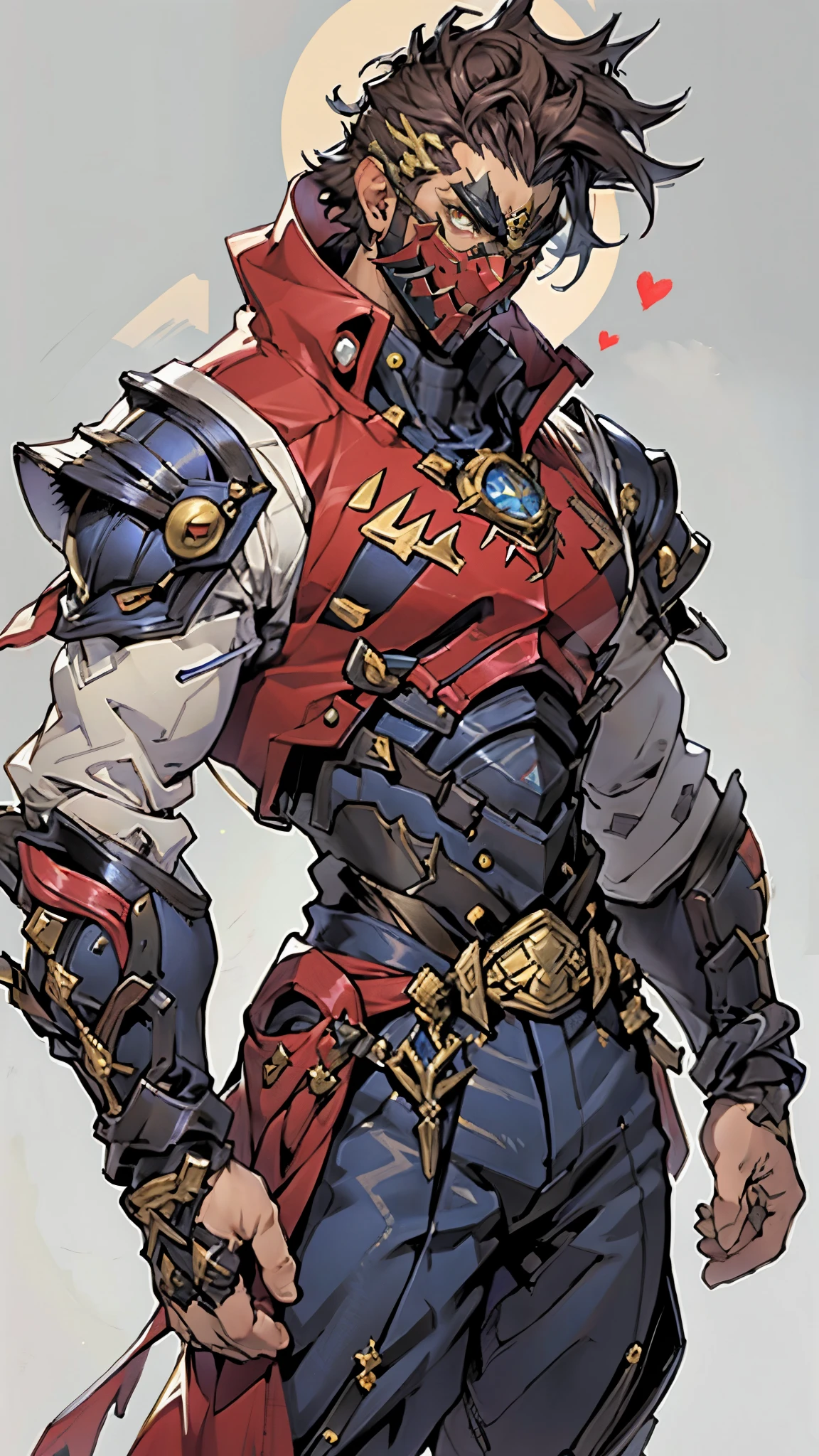 A man with short golden hair slicked back, his face entirely obscured by a Dynastinae concept mask, full mask, cold gaze, clad in an indigo blue fantasy-style Dynastinae concept chest plate, his arms and legs are clad in matching armor, he wears a white undershirt and trousers with golden stripes, standing within a magnificent fantasy-style palace, this character embodies a finely crafted fantasy-style masked light armor warrior in anime style, exquisite and mature manga art style, high definition, best quality, highres, ultra-detailed, ultra-fine painting, extremely delicate, professional, perfect body proportions, golden ratio, anatomically correct, symmetrical face, extremely detailed eyes and face, high quality eyes, creativity, RAW photo, UHD, 32k, Natural light, cinematic lighting, masterpiece-anatomy-perfect, masterpiece:1.5